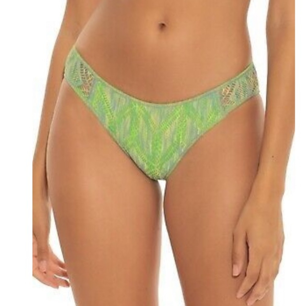 Becca by Rebecca Virtue GREEN Adela Mosaic Hipster Bikini Bottom, US Large - Picture 1 of 10